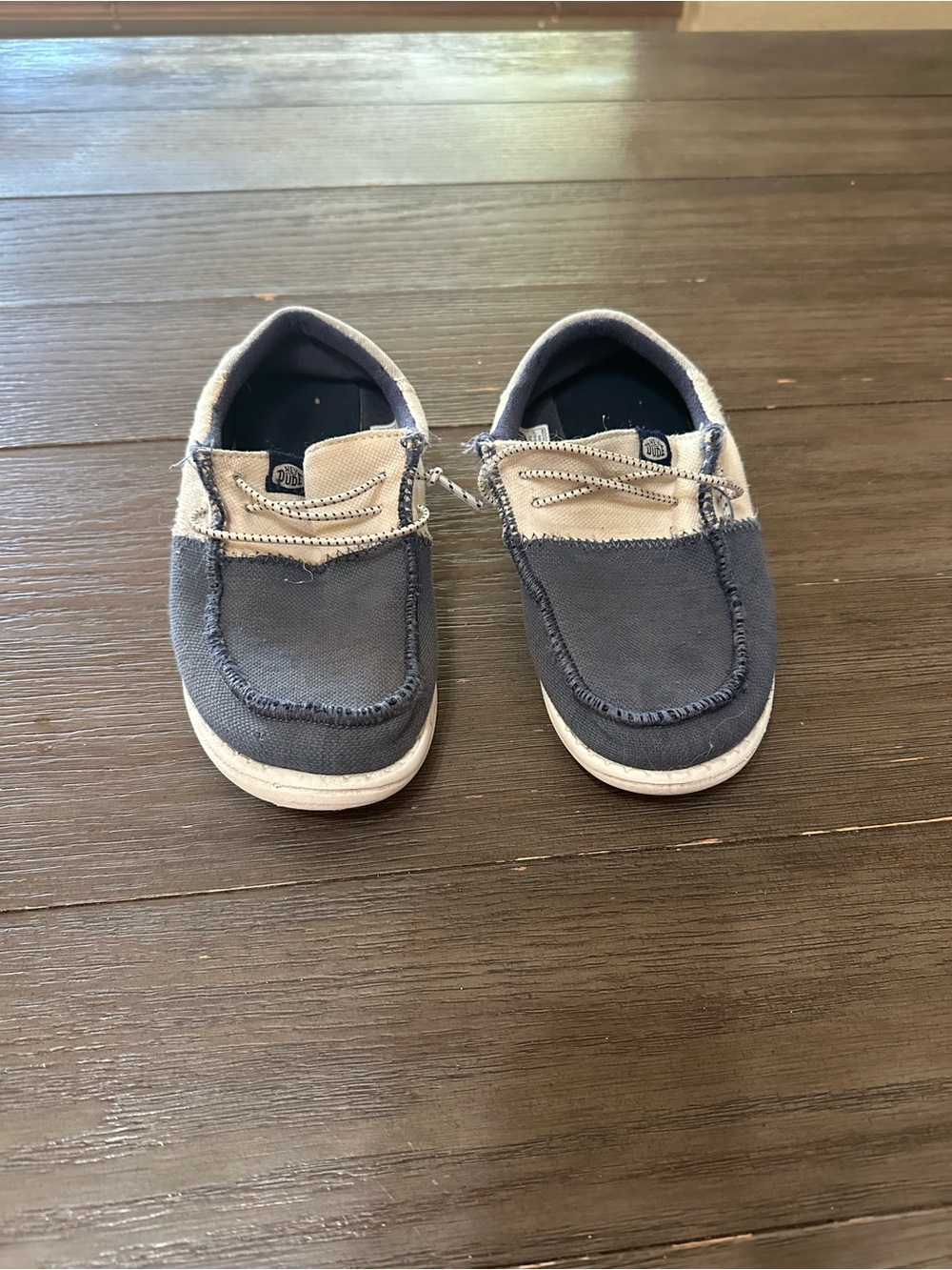Hey Dude Youth Boys 2 Navy Wally Tri Varsity slip on sneakers